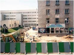 Construction de la nouvelle salle des professeurs en septembre 1968