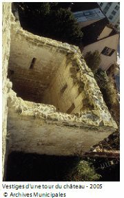 Vestiges d'une tour du château